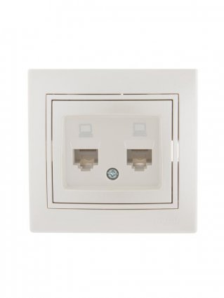 Фотография товара 'Lezard MIRA Розетка компьютерная двойная, 701-3030-141'