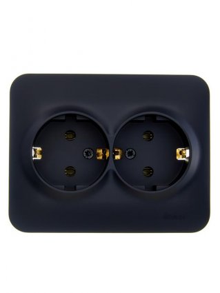 Фотография товара 'Lezard 7081-4200-127B ASTI Розетка двойная с/з ПБТ'