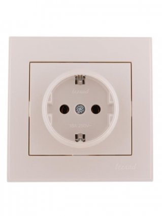 Фотография товара 'Lezard RAIN Розетка с заземлением керамика, 703-3030-122'