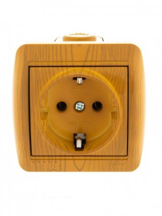 Фотография товара 'Lezard NATA Розетка с заземлением керамика, 710-0700-122'