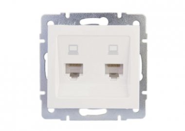 Фотография товара 'Lezard RAIN Розетка компьютерная двойная, 703-0288-141'