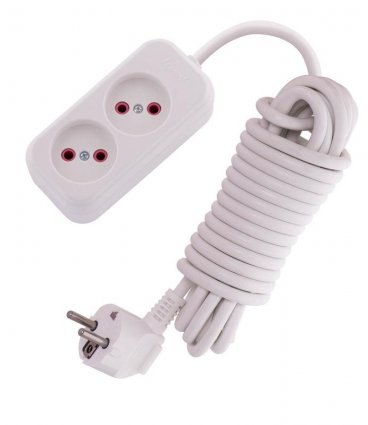 Фотография товара 'Lezard LILA Удлинитель без заземления 2 входа 5 метров, 720-0205-203'