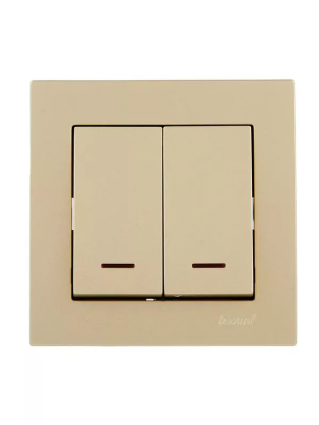 Фотография товара 'Lezard 742-3688-112 VESNA Выключатель двойной с подсветкой'