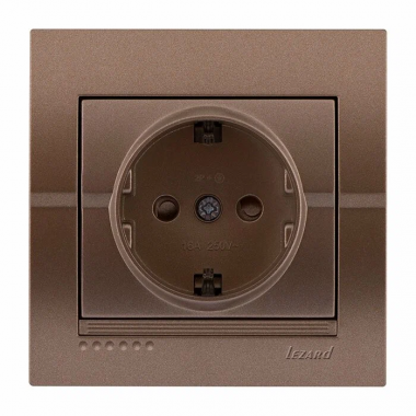 Фотография товара 'Lezard 704-7388-124BQC ZIMA Розетка с защитой от детей ПБТ'