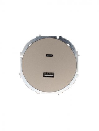 Фотография товара 'Lezard 743-3788-192TC OSEN Розетка TC+ USB разъем титан'