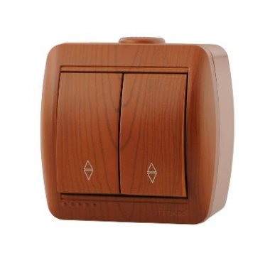 Фотография товара 'Lezard NATA Выключатель проходной двойной, 710-0800-106'