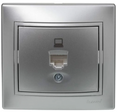 Фотография товара 'Lezard 701-1212-139 MIRA Розетка компьютерная метал синий со вставкой'