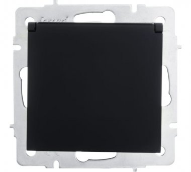 Фотография товара 'Lezard VESNA Розетка с заземлением с крышкой ПБТ, 742-4288-123B'