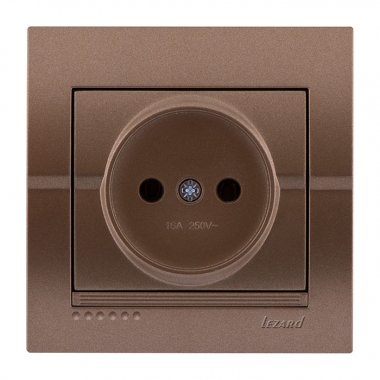 Фотография товара 'Lezard 702-3131-121 DERIY Розетка б/з керамика светло-коричневая металлик'
