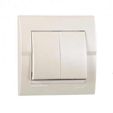 Фотография товара 'Lezard DERIY Выключатель двойной, 702-3030-101'