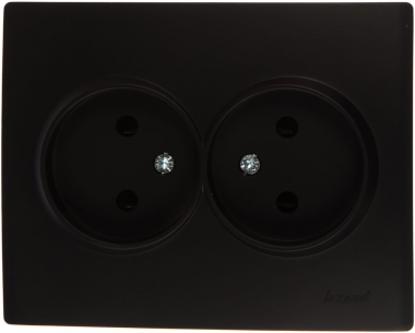 Фотография товара 'Lezard 751-4200-127 VIOLA Розетка двойная с/з закрытый корпус керамика'