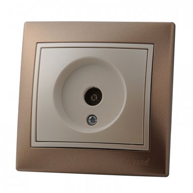 Фотография товара 'Lezard 701-3130-130 MIRA Розетка ТВ оконечная св.кор.-жемч.-белый перламутр со вставкой'