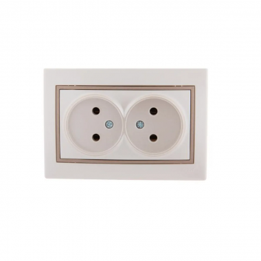 Фотография товара 'Lezard 701-3031-128 MIRA Розетка двойная б/з керамика'