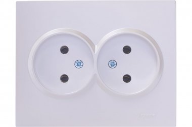 Фотография товара 'Lezard 742-3000-128 VESNA Розетка двойная б/з керамика'