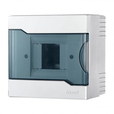 Фотография товара 'Lezard 730-2000-006 NEW Бокс с прозрачной крышкой ЩРН-П-6 для наружной уст.6-и модульных устройств'