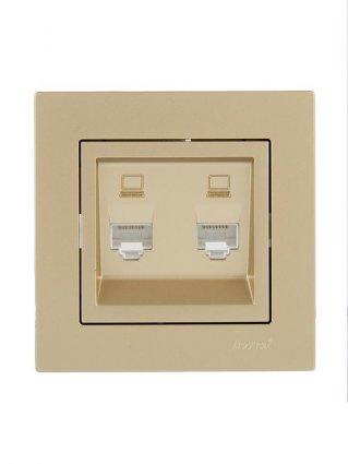 Фотография товара 'Lezard 742-3688-141 VESNA Розетка компьютерная двойная'