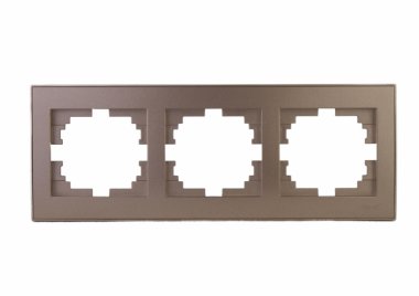 Фотография товара 'Lezard 703-3126-153 RAIN Рамка 3-ая верт. с вст. цв. бронза матовый + золото'