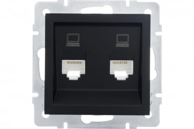 Фотография товара 'Lezard 742-4288-141 VESNA Розетка компьютерная двойная'
