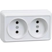 Фотография товара 'Lezard KARINA LIFE Розетка двойная без заземления ПБТ, 708-0200-128B'