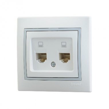 Фотография товара 'Lezard MIRA Розетка компьютерная двойная, 701-0215-141'