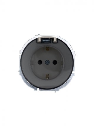 Фотография товара 'Lezard 743-9088-123BIPCH OSEN Розетка с/з с крышкой ПБТ слоновая кость IP44'