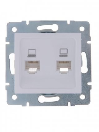 Фотография товара 'Lezard KARINA Розетка компьютерная двойная, 707-0288-141'
