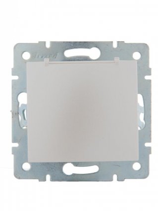 Фотография товара 'Lezard KARINA Розетка с заземлением с крышкой керамика, 707-3088-123'