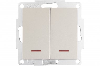 Фотография товара 'Lezard VESNA Выключатель двойной с подсветкой, 742-3788-112'