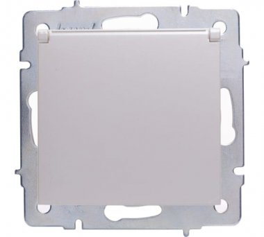 Фотография товара 'Lezard VESNA Розетка с заземлением с крышкой ПБТ, 742-3088-123B'