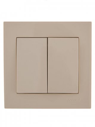 Фотография товара 'Lezard RAIN Выключатель двойной, 703-0303-101'