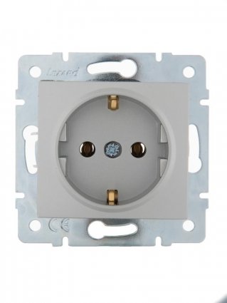 Фотография товара 'Lezard KARINA Розетка с заземлением ПБТ, 707-4388-122B'