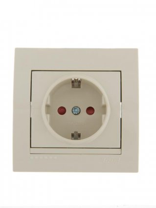 Фотография товара 'Lezard DERIY Розетка с защитой от детей керамика, 702-0303-124'
