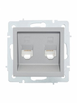 Фотография товара 'Lezard 742-3588-141 VESNA Розетка компьютерная двойная'