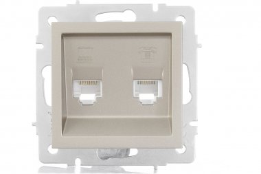 Фотография товара 'Lezard 742-3788-143 VESNA Розетка компьютер+телефон'