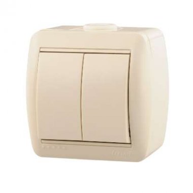 Фотография товара 'Lezard NATA Выключатель двойной, 710-0300-101'