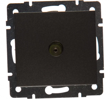 Фотография товара 'Lezard 703-4188-145 RAIN Розетка аудио чёрный графит матовый'