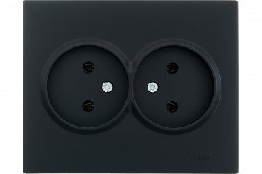 Фотография товара 'Lezard VESNA Розетка двойная без заземления ПБТ, 742-4200-128B'