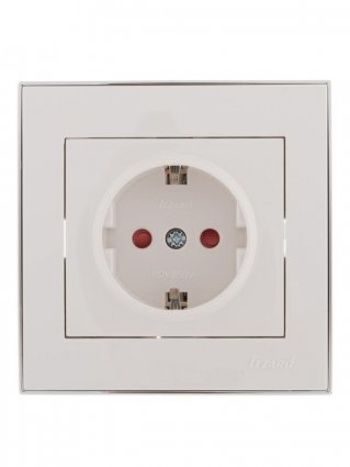 Фотография товара 'Lezard RAIN Розетка с защитой от детей керамика, 703-0225-124'