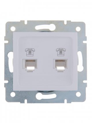 Фотография товара 'Lezard KARINA Розетка телефонная двойная евро, 707-0288-138'