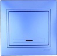 Фотография товара 'Lezard 701-1212-111 MIRA Выключатель с подсветкой метал синий со вставкой'