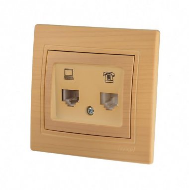 Фотография товара 'Lezard MIRA Розетка компьютер+телефон , 701-4747-143'