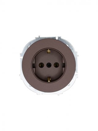 Фотография товара 'Lezard 743-7388-122B OSEN Розетка с/з ПБТ шоколад'