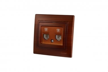 Фотография товара 'Lezard 701-0404-138 MIRA Розетка телефонная двойная евро маун'