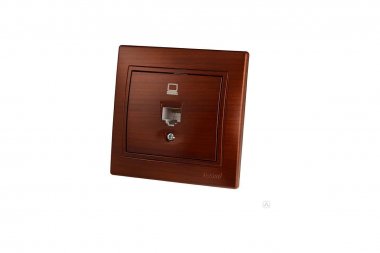 Фотография товара 'Lezard 701-0505-139 MIRA Розетка компьютерная махагон'