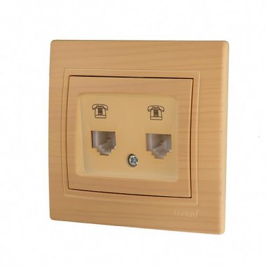 Фотография товара 'Lezard MIRA Розетка телефонная двойная евро, 701-4747-138'