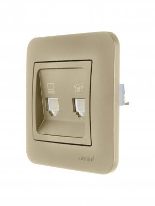 Фотография товара 'Lezard 7081-3636-143 ASTI Розетка компьютер+телефон'