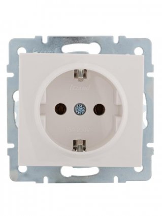 Фотография товара 'Lezard RAIN Розетка с заземлением керамика, 703-0288-122'