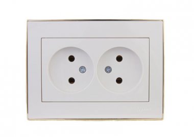 Фотография товара 'Lezard RAIN Розетка двойная без заземления керамика, 703-0226-128'