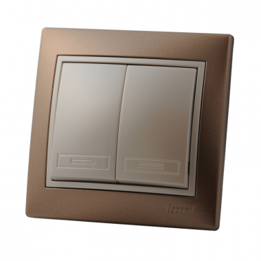 Фотография товара 'Lezard 701-3130-101 MIRA Выключатель двойной'