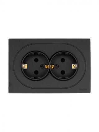 Фотография товара 'Lezard 743-4200-127BPCH OSEN Розетка двойная с защитой от детей ПБТ'